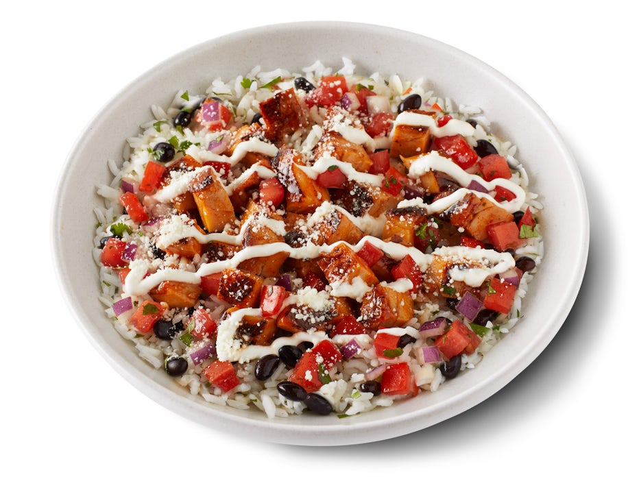 Cholula® Hot & Sweet Chicken Bowl from the QDOBA menu