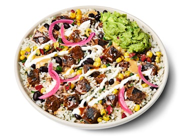 NEW Create Your Own Spicy Tequila Lime Steak Bowl from the QDOBA menu