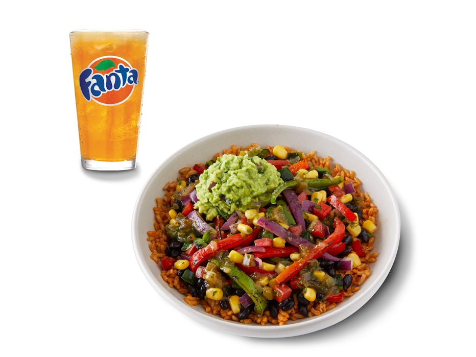 Fajita Veggie Bowl + Drink from the QDOBA menu