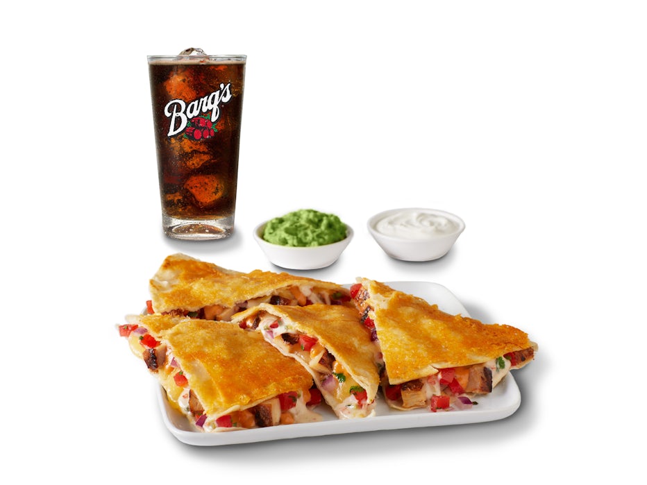 Smoky Chicken Cheese-Crusted Quesadilla + Drink from the QDOBA menu